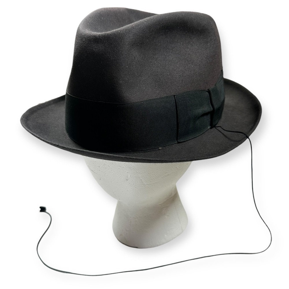 Vintage Brown Black Borsalino Alessandria San Remo Fedora WTP Size 7 1/8 Italy - Picture 4 of 16
